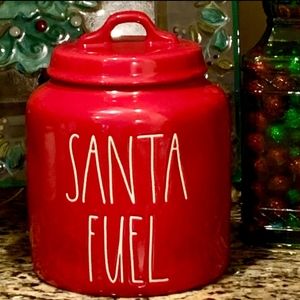 rae Dunn santa fuel canister